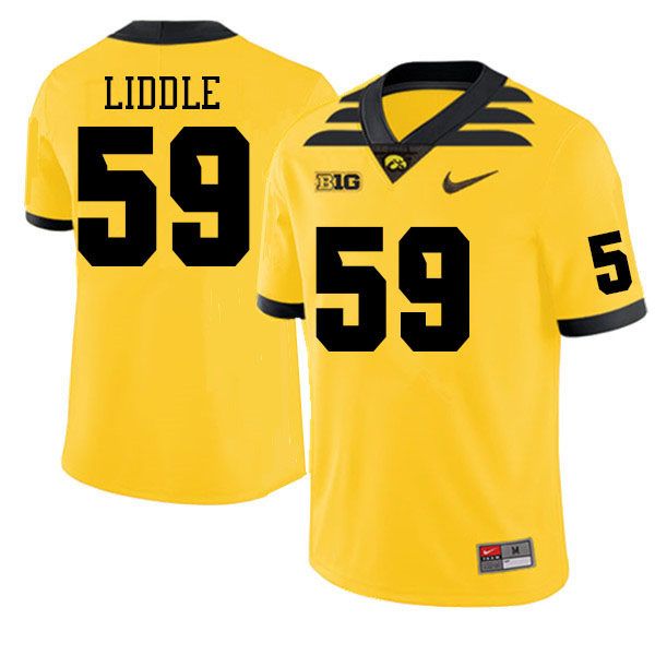 Men #59 Griffin Liddle Iowa Hawkeyes College Football Jerseys Sale-Gold